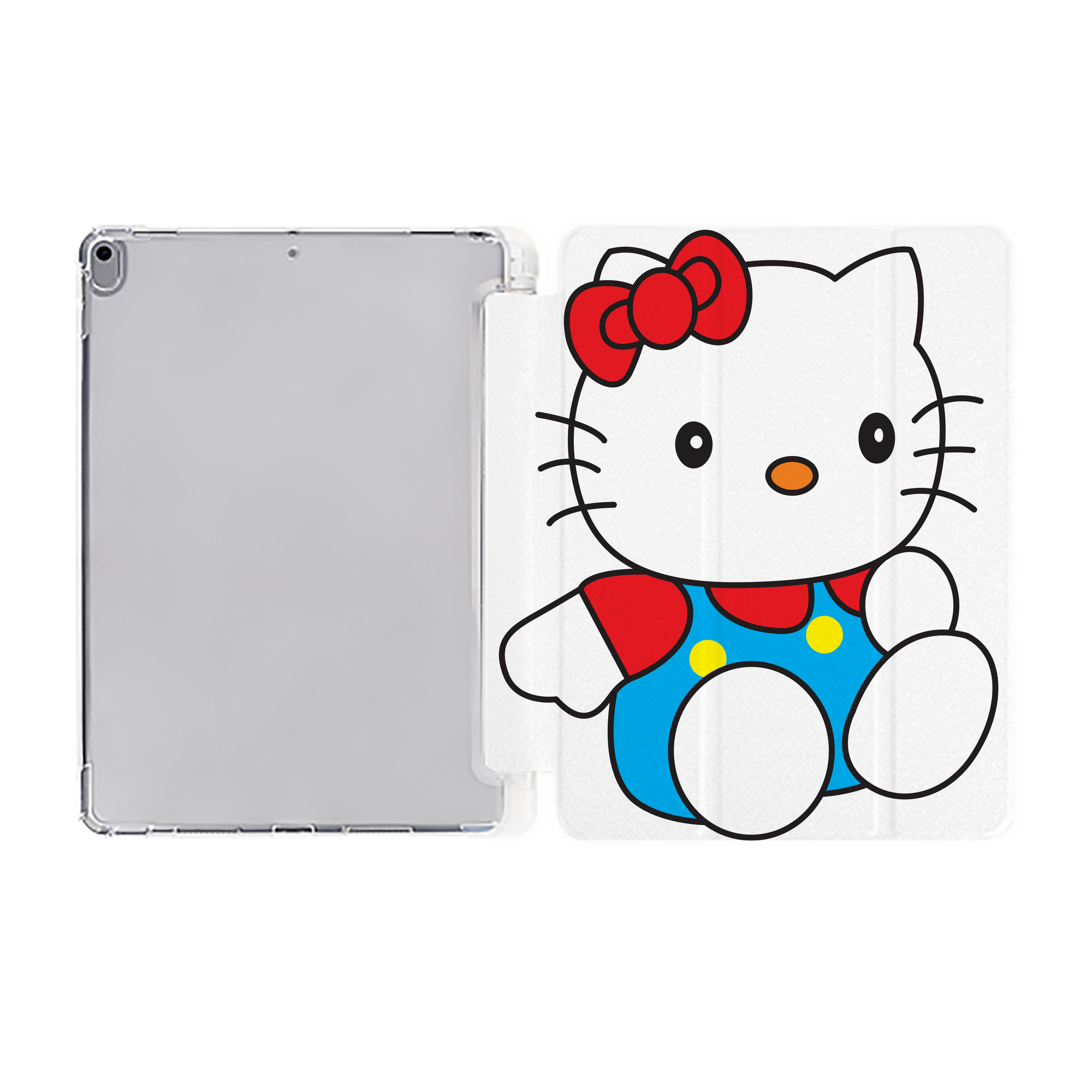 （画像用） Hello Kitty ハローキティ IPad ケース ペン収納付き 三つ折りスタンド PUレザー×シリコン 対応機種9.5/10.5/10.9インチ